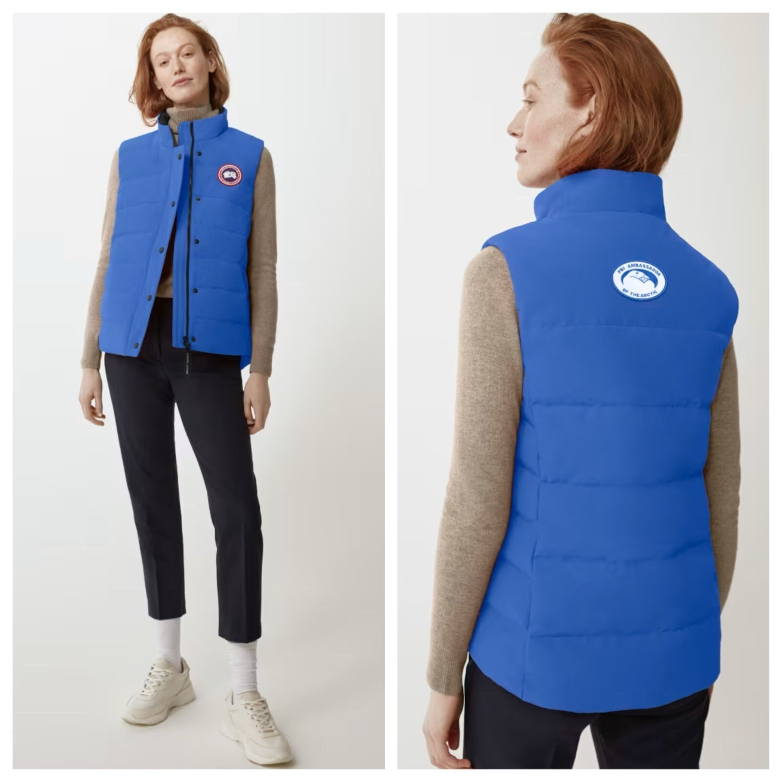 Canada Goose Freestyle Crew Down Vest Pbi Royal Blue Womens Size Xl - Authentic